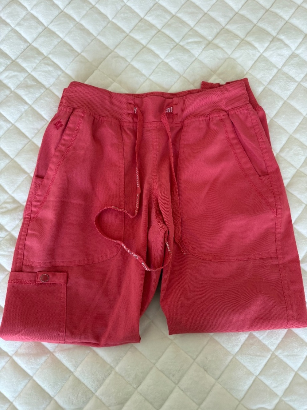 coral MedCouture scrub bottoms
